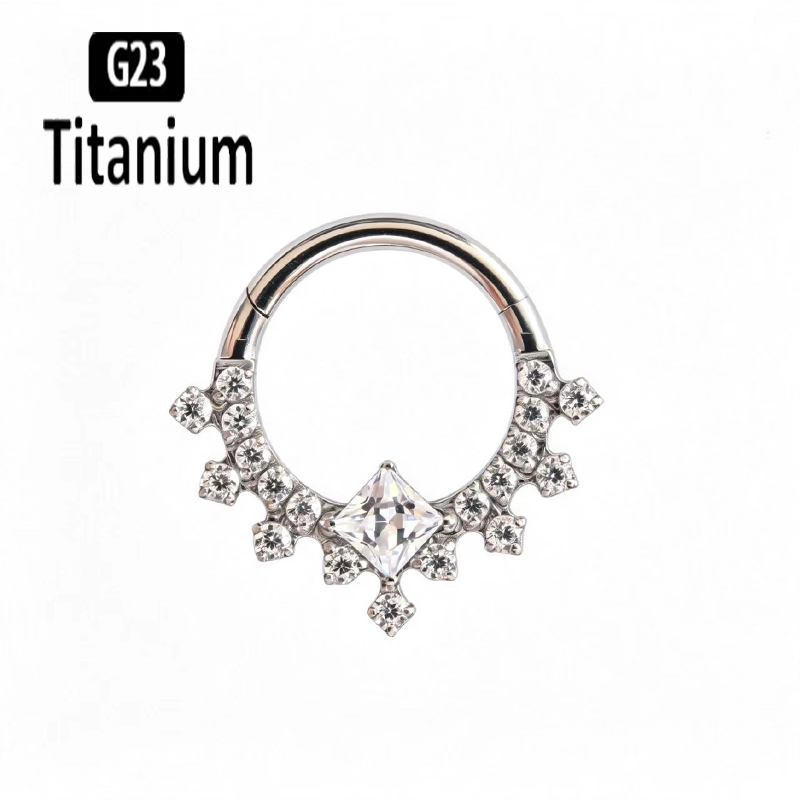 G23 티타늄 고품질 플레인 CZ 셉텀 후프 피어싱 클 - Body Jewelry Quality 리뷰 및 가격