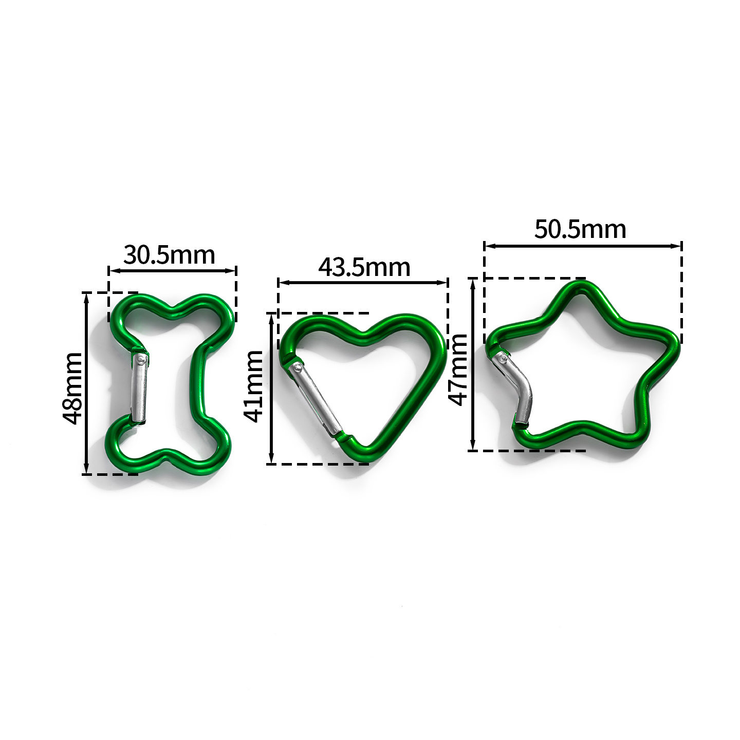 1개/세트 알루미늄 미니 카라비너 클립 별/하트/D/뼈 - Body Jewelry Diy 리뷰 및 가격