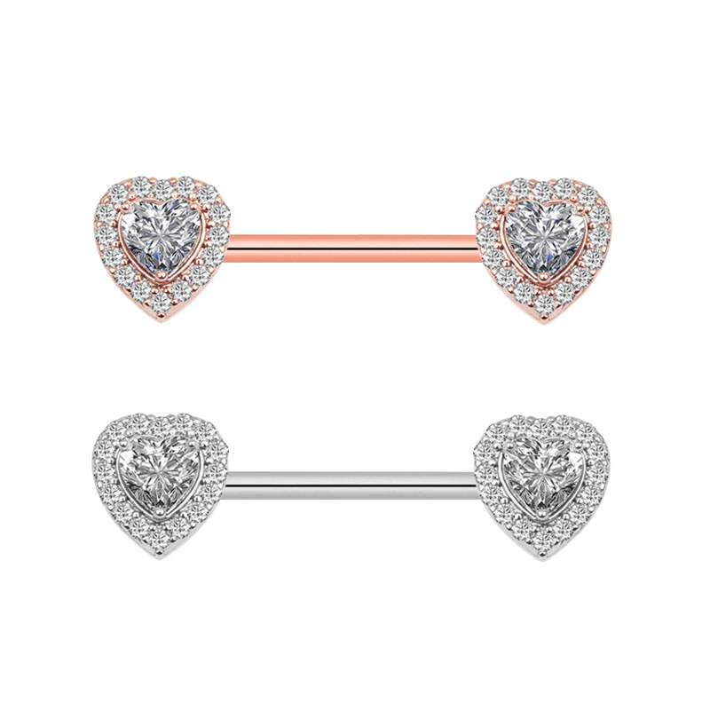 패션 고품질 지르콘 젖꼭지 피어싱 섹시한 바, 316L - Body Jewelry Quality 리뷰 및 가격